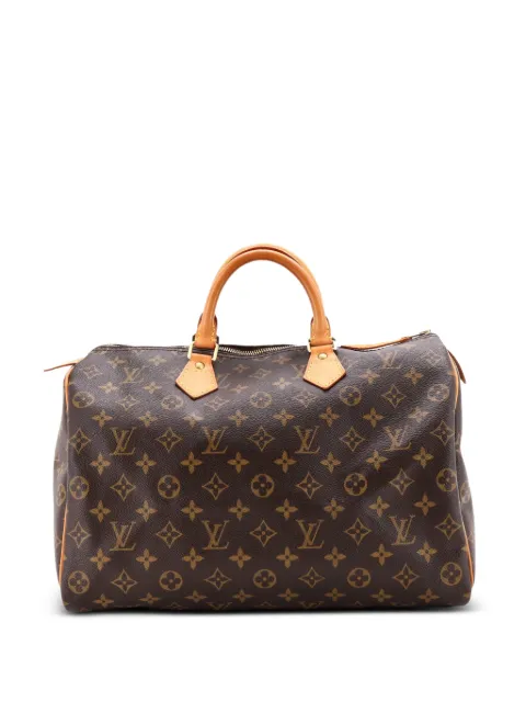 Louis Vuitton Pre-Owned Speedy Handbag Monogram Canvas 35 satchel Brown 34ELM709KYJ2KCHC