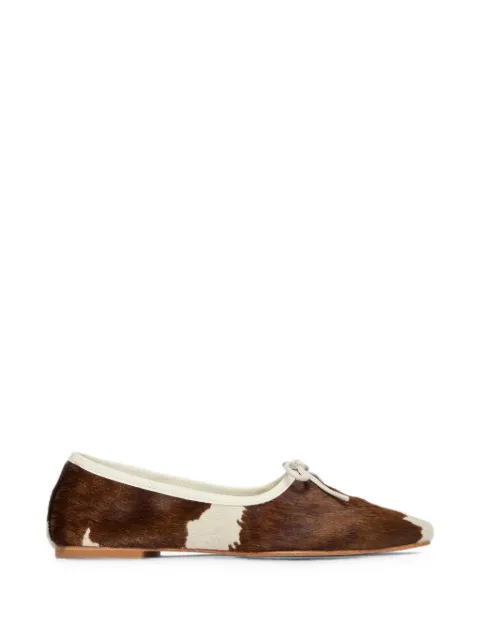 FREDA SALVADOR Jada calf-hair ballet flats Brown 1057