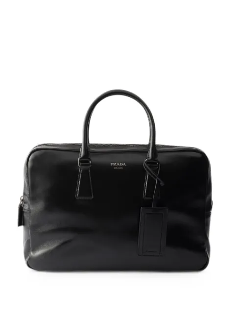 Prada leather work bag Black 2VE032VOOM2ZQ6