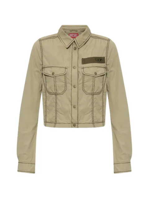 Diesel G-Roovy contrast-stitch jacket Green A221320AEBI