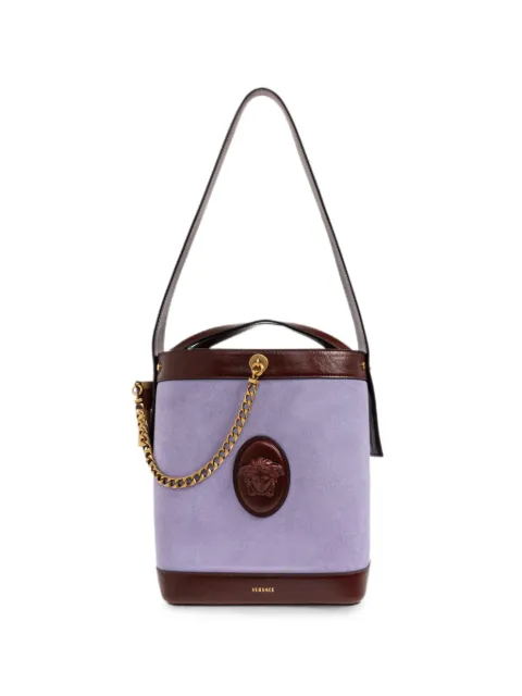 Versace small Pivot bucket bag Purple 10234601A19201