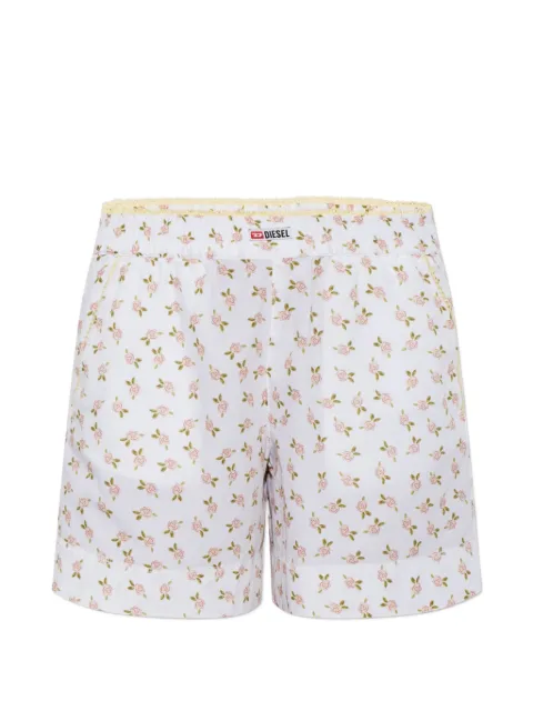 Diesel Pansy-D-Core floral-print pajama shorts White A222860NJCX