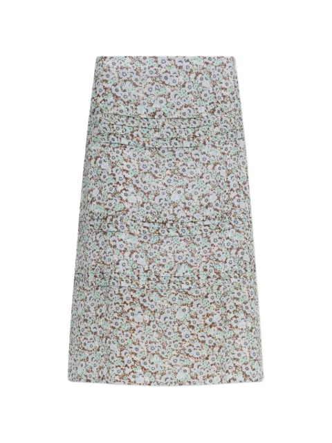 Tory Burch floral-print A-line midi skirt Blue 180789