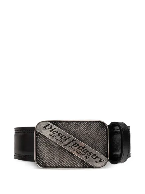 Diesel Logo B-Industry leather belt Black X10856P8781