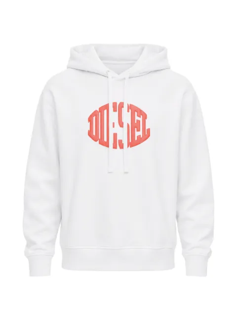 Diesel embossed-logo hoodie White A17010RIAJH100