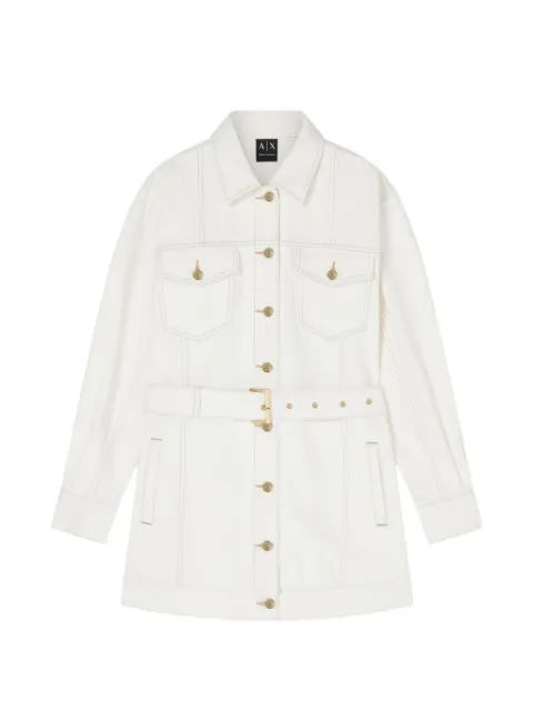 Emporio Armani belted denim jacket White XW002254AF21335