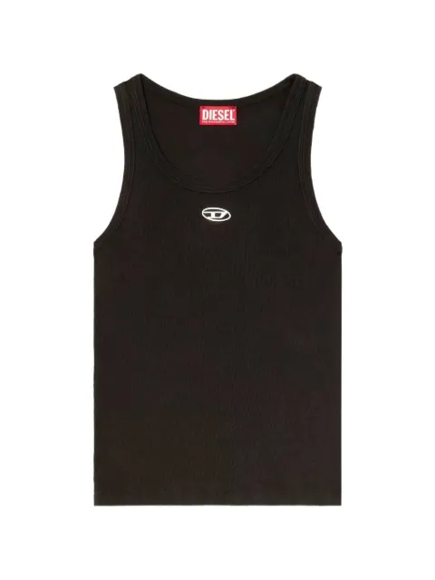 Diesel ribbed-knit logo-plaque top Black A99080JMBA
