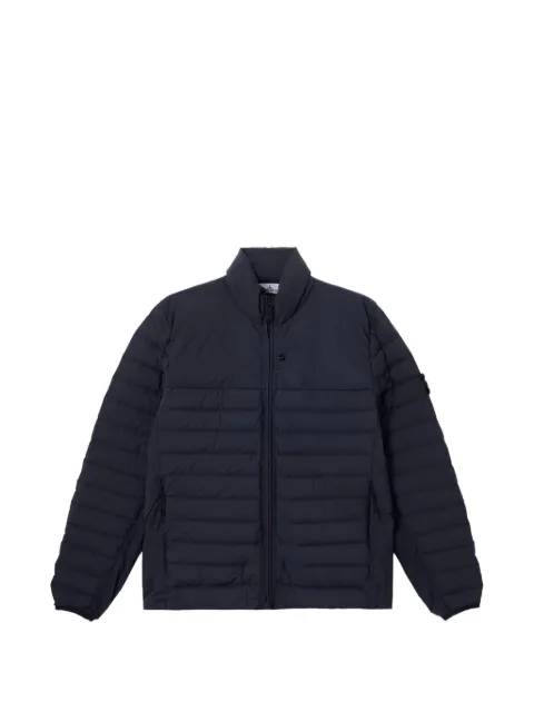 Stone Island logo-patch quilted jacket Blue L2S154100067S0183
