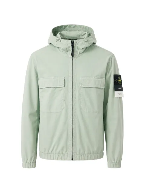 Stone Island hooded flap-pocket jacket Green L1S154100077S0A10