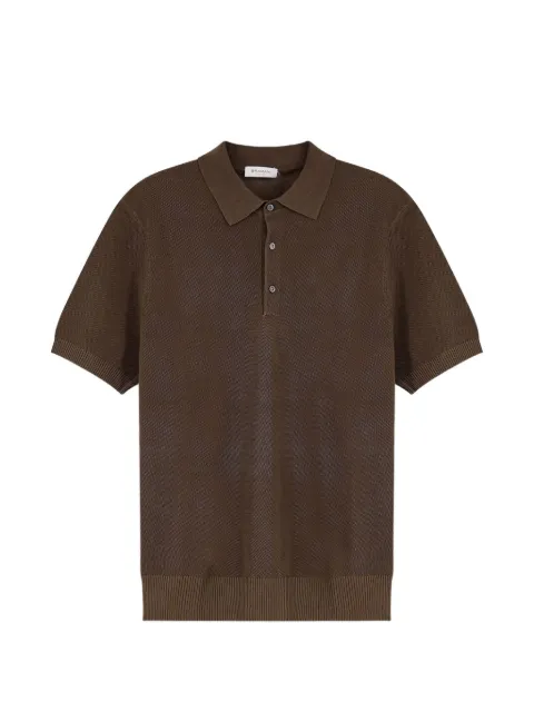Bramani Cashmere short-sleeve knit sweater Brown POU1823PTCTS