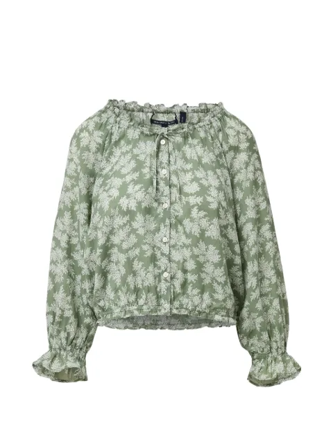 Veronica Beard Williamsen floral-print top Green J2605VO2741874