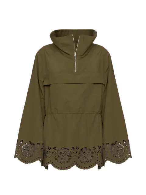 Sea Vittoria eyelet-embroidered jacket Green PF26073