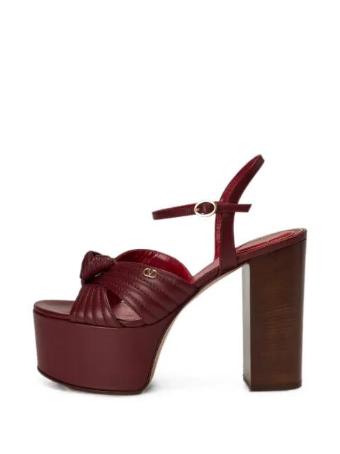Valentino Garavani VLogo Signature knotted platform sandals Red WS0NS1BEY
