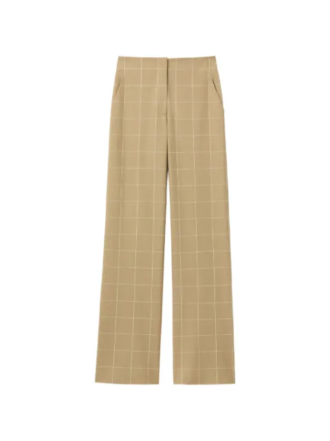 Lafayette 148 Thames grid-pattern trousers Neutrals MPD98R2F24