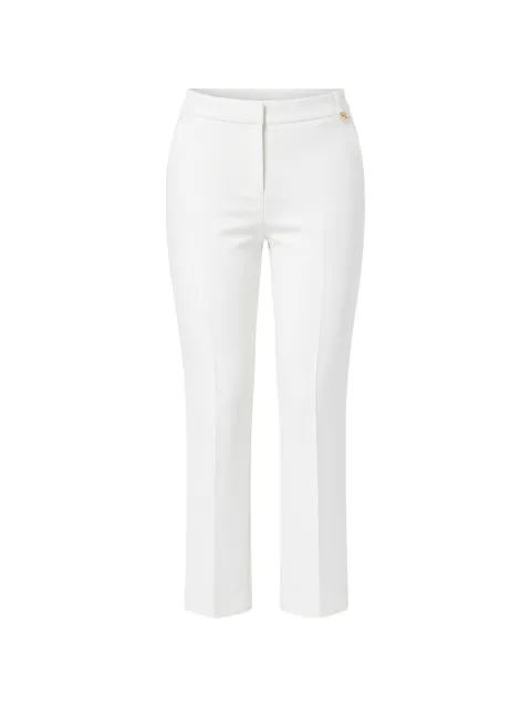 Elisabetta Franchi logo-plaque cropped trousers White PAI66360