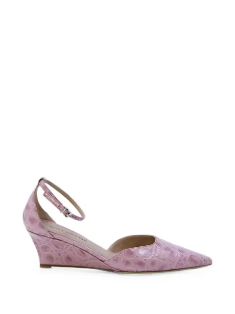 Notabene crocodile-effect pointed-toe sandals Pink ELSA