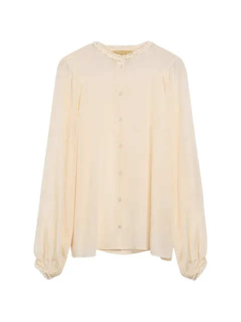 MOMONÌ Huna silk crêpe de Chine blouse Neutrals 266MMOSH02326612MO