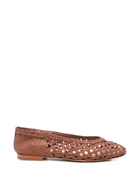 Dragon leather ballet flats Brown 5105