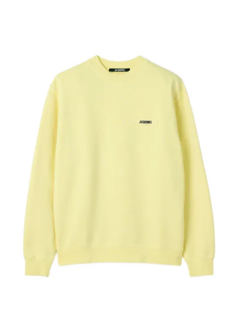 Jacquemus logo-patch sweater Yellow SSM00206AJ00126