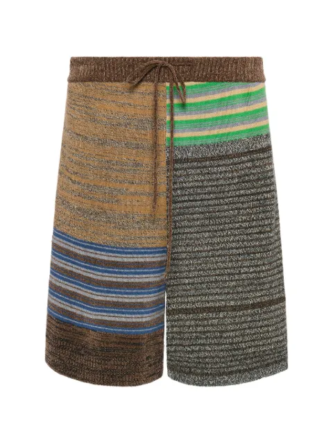 Maison Margiela patchwork knit shorts Brown S50MU0095M13326