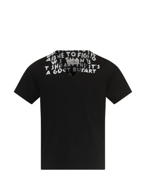 MM6 Maison Margiela SIDA-print T-shirt Black SH0GC0076M20258