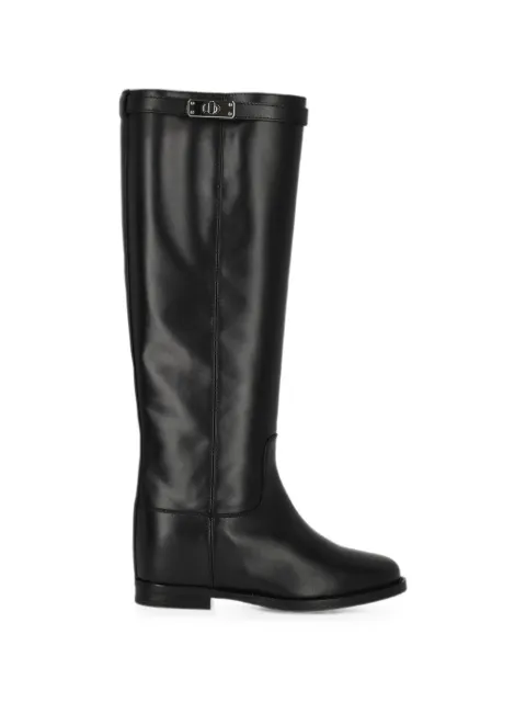 Via Roma 15 leather knee-high boots Black 4671
