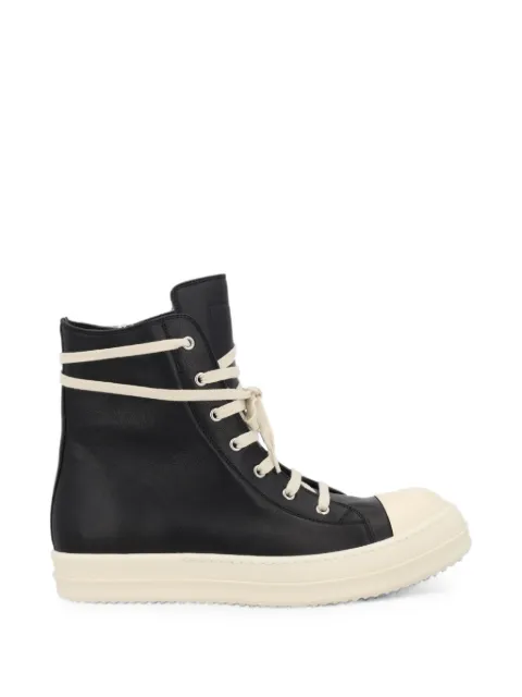 Rick Owens Tower sneaks in black/milk/milk full-grain calf leather Black RU02F4890LCO911