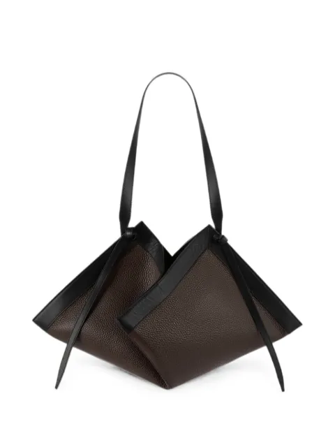 Yuzefi Wonton pebble-grain leather shoulder bag Brown WONTONPEBBLEGRAINLEATHERESPRESSO