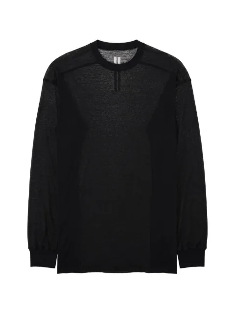 Rick Owens Jumbo long-sleeved t-shirt Black RU02F4275U