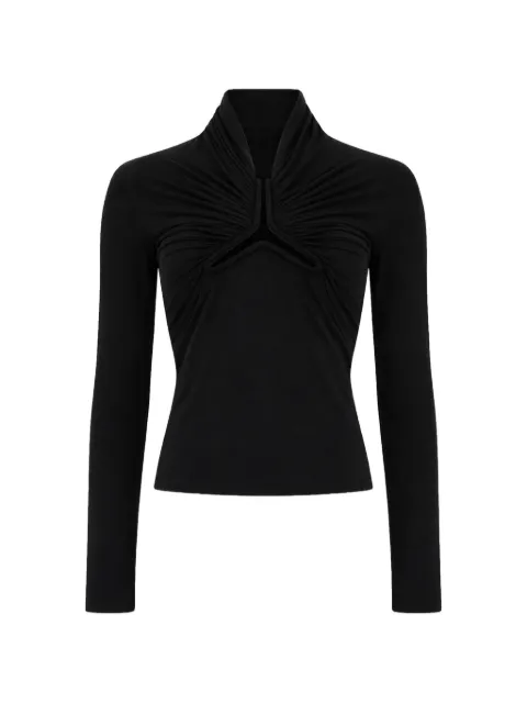 Rick Owens cut-out ruched top Black RP02F5266JN09