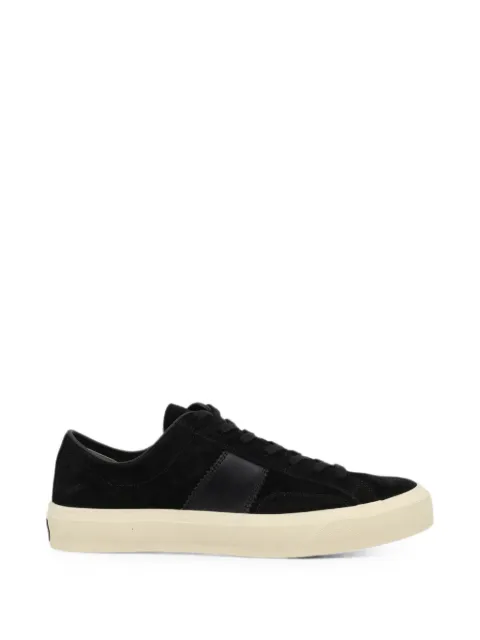 TOM FORD suede leather-panel sneakers Black J0974LCL032NNWB