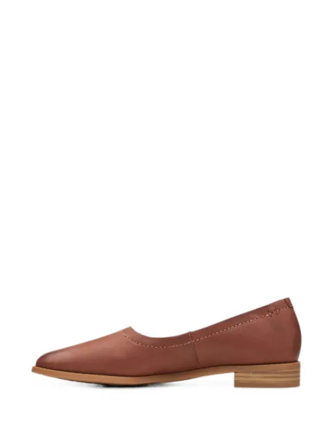 Clarks Originals Pure Walk leather flat pumps Brown 26169015