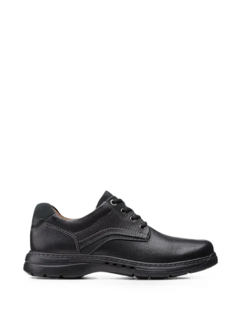 Clarks Originals Un Brawley Pace grained-leather shoes Black 26151781