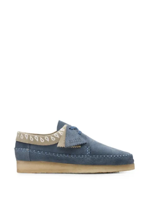 Clarks Originals Weaver whipstitch lace-up Derby shoes Blue 26170095