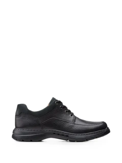 Clarks Originals Un Brawley Lace pebbled-leather shoes Black 26151336