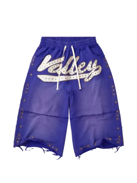 Vale Skittle crystal-embellished shorts Purple VAL300