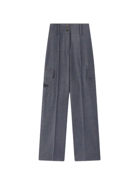 RETORI embroidered cargo pants Blue 01WFAPA003LF00