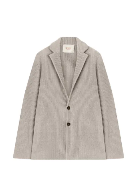 RETORI ribbed-knit blazer Neutrals 01MKNJA062CS01