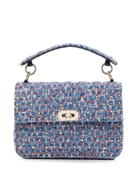 Valentino Garavani Rockstud twist-lock-fastening tote bag Blue WB0122STT
