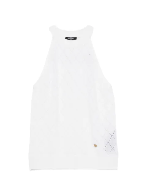 Balmain sleeveless tank top White HF1AE089KJ99