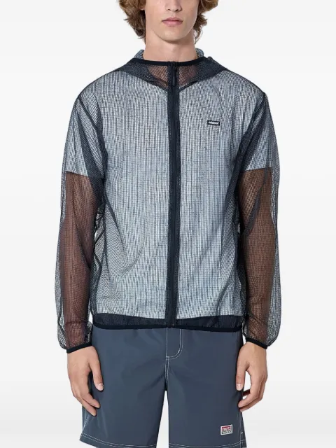Metalwood Studio mesh hooded jacket Black 26SS0508BLK