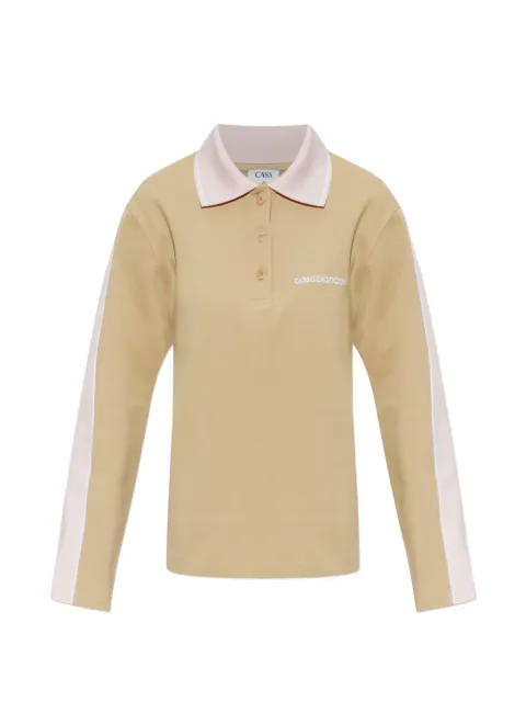 Casablanca logo-embroidered long-sleeve sweater Neutrals WPF26JTP462010