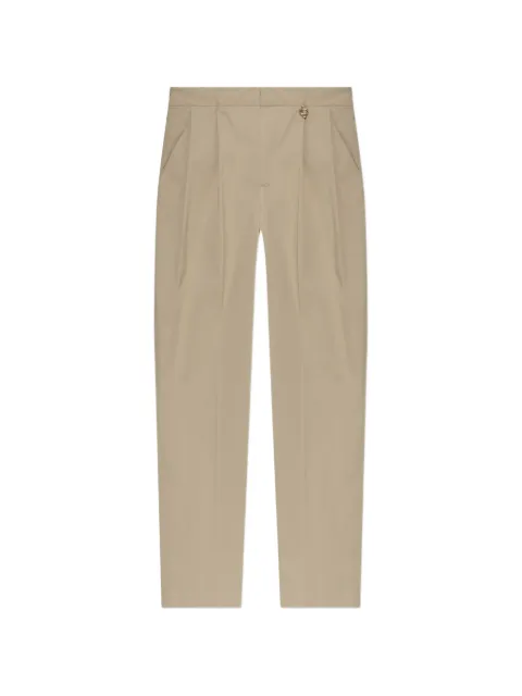 Casablanca pleated logo-plaque wide-leg trousers Neutrals MPF26TR462