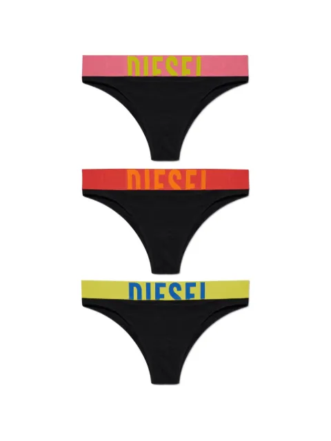 Diesel logo-waistband briefs pack (pack of three) Black A227710LEBX