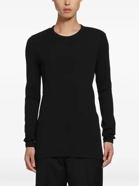 LEMAIRE long-sleeve ribbed T-shirt Black TS0034LJ1067