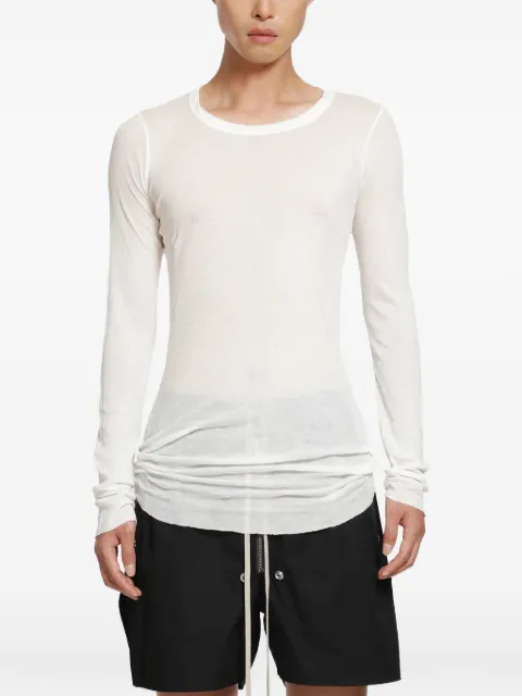 Rick Owens RIB LS T-shirt White RU02F4250MR