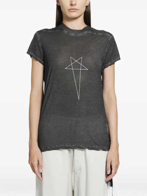 Rick Owens DRKSHDW Small Level pentagram-print T-shirt Grey DS02F6208BHDEP4