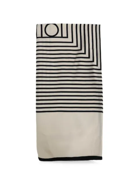TOTEME monogram-print silk scarf Neutrals 211853801901