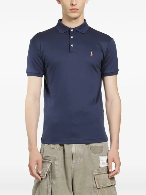 Polo Ralph Lauren logo-embroidered piqué polo shirt Blue 710713130