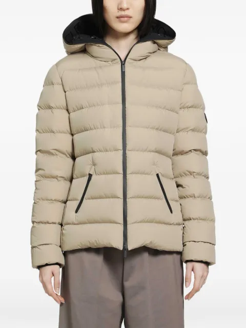 Moncler padded logo-patch jacket Neutrals L20931A00146599KJ